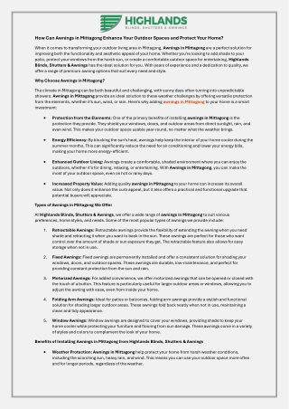 How Can Awnings in Mittagong Enhance Your Outdoor Spaces and Protect Your Home