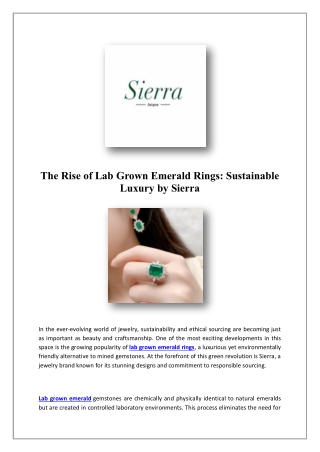 Natural Emerald Stone | Sierra
