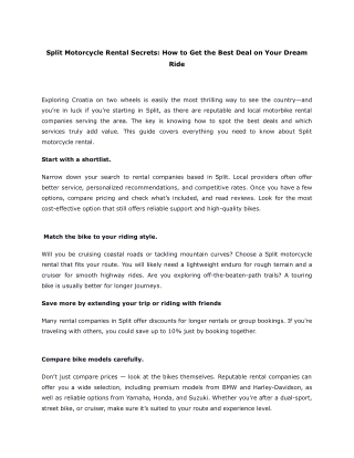 Split Motorcycle Rental Secrets_ How to Get the Best Deal on Your Dream Ride