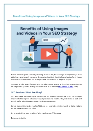Benefits of Using Images and Videos in Your SEO Strategy