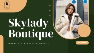 Green Beige Aesthetic Geometric Fashion Boutique Presentation