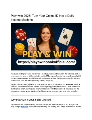 Playnwin 2025: Turn Your Online ID into a Daily Income Machine