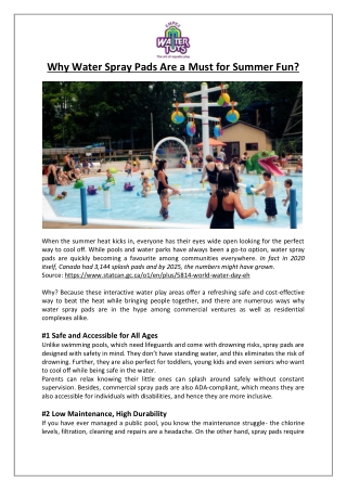 Empex Watertoys® - Why Water Spray Pads Are a Must for Summer Fun