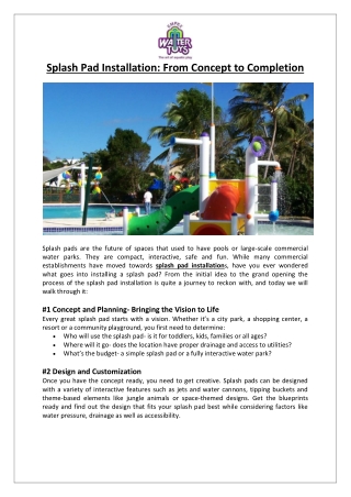 Empex Watertoys® - Splash Pad Installation From Concept to Completion