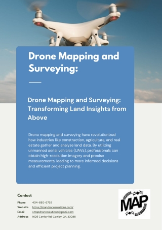 Accurate Drone Mapping and Surveying Services