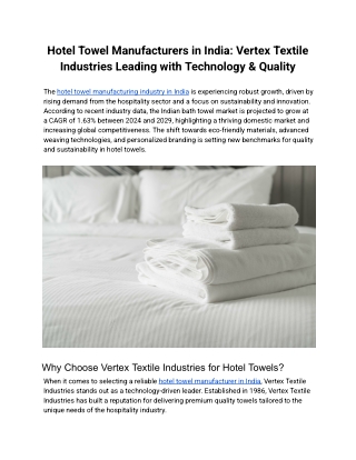 Hotel_Towel_Manufacturers_in_India_Vertex_Textile_Industries_Leading