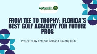From Tee to Trophy Florida’s Best Golf Academy for Future Pros