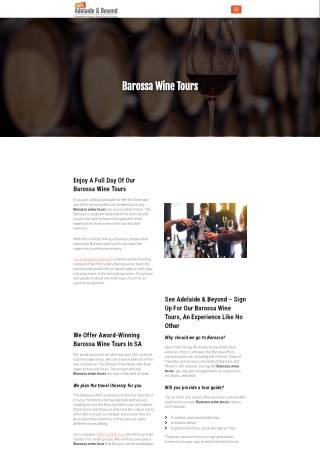 Barossa Wine Tours