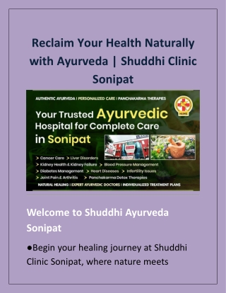 Reclaim Your Health Naturally with Ayurveda _ Shuddhi Clinic Sonipat
