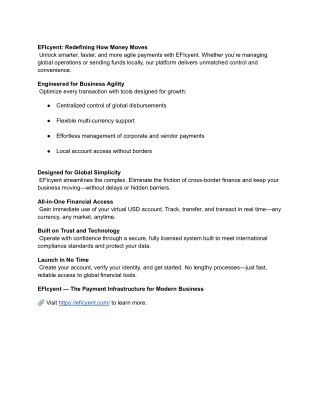 EFIcyent_ Redefining How Money Moves