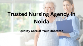 Trusted Nursing Agency in Noida