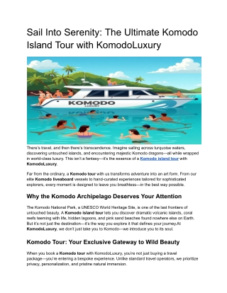 Sail Into Serenity_ The Ultimate Komodo Island Tour with KomodoLuxury