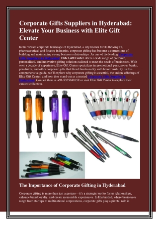 Corporate Gifts Suppliers in Hyderabad