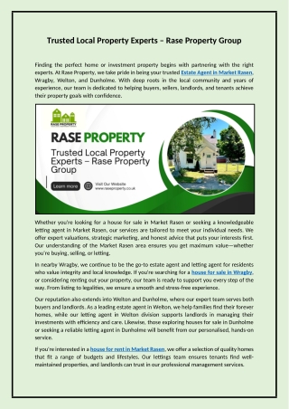 Letting Agent Market Rasen