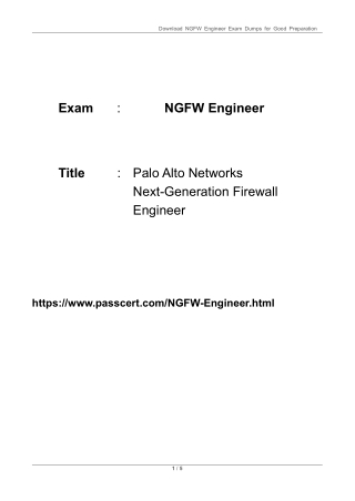 Palo Alto Networks NGFW Engineer Exam Dumps 2025