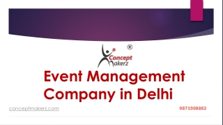 Event Management Company in Delhi
