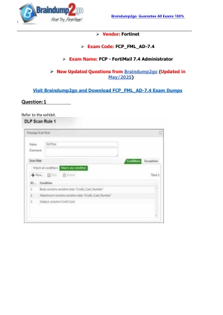 [2025-New-Exam]Braindump2go FCP_FML_AD-7.4 PDF and VCE Dumps Free(1-27)