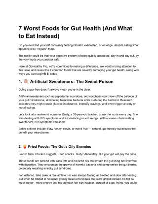 7 Worst Foods for Gut Health (And What to Eat Instead)