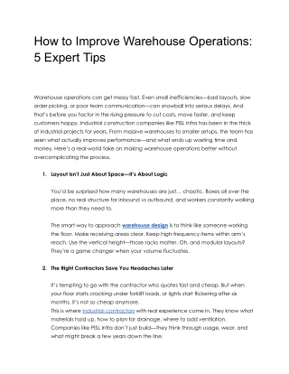 How to Improve Warehouse Operations_ 5 Expert Tips