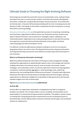 Enterprise information archiving 11