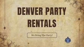 Top Wedding and Outdoor Event Rentals in Denver CO