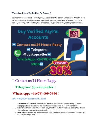 Easy Steps To Buy Verified PayPal Accounts in Next Year