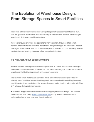 The Evolution of Warehouse Design_ From Storage Spaces to Smart Facilities