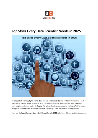 Top Skills Every Data Scientist Needs in 2025
