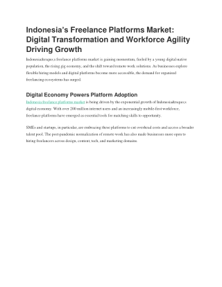Indonesia’s Freelance Platforms Market_ Digital Transformation and Workforce Agility Driving Growth
