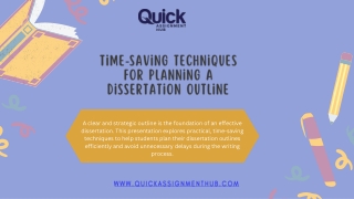 Dissertation Planning Made Easy: Techniques That Save Time and Effort