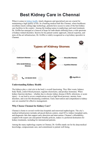 Best Kidney Care in Chennai