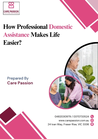How Professional Domestic Assistance Makes Life Easier?