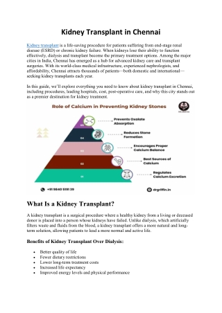 Kidney Transplant in Chennai