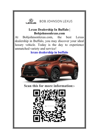 Lexus Dealership In Buffalo  Bobjohnsonlexus.com