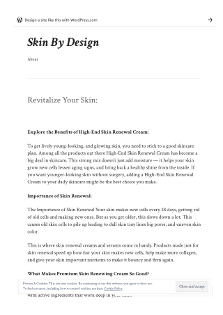 Revitalize Your Skin by SkinBy Designs.