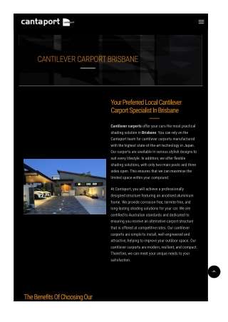 Cantilever Carport Brisbane