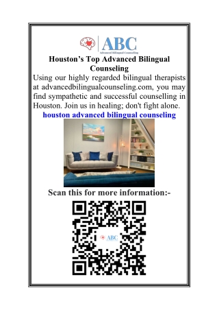 Houston’s Top Advanced Bilingual Counseling