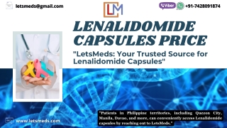 Lenalidomide Capsules Cost Online Philippines