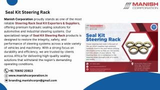 Seal Kit Steering Rack
