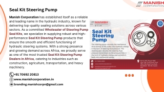 Seal Kit Steering Pump