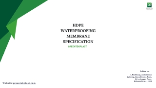HDPE waterproofing membrane specification