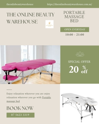 Portable massage bed