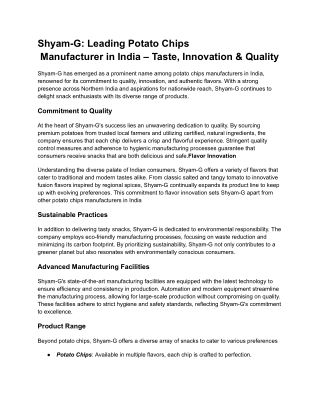 Shyam-G_ Leading Potato Chips