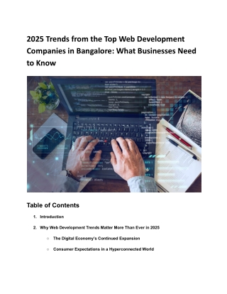 2025 Trends from the Top Web Development Companies in Bangalore_ What Businesses Need to Know