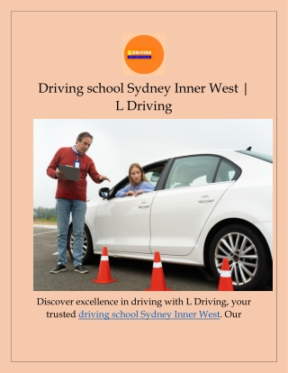 Driving school Sydney Inner West