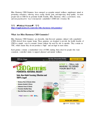 Bliss Harmony CBD Gummies