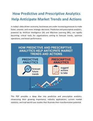 How Predictive & Prescriptive Analytics Help Anticipate Market Trends & Actions