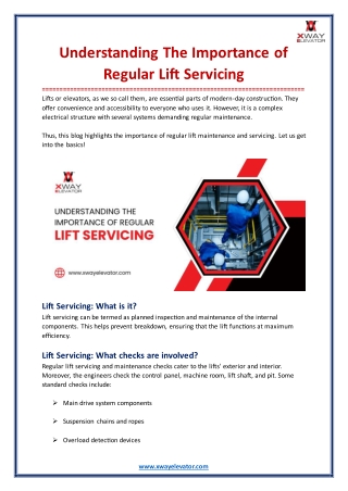 Understanding The Importance of Regular Lift Servicing