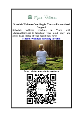 Schedule Wellness Coaching in Yuma – Personalized Support