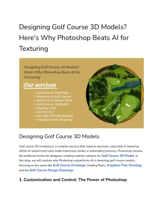 _Designing Golf Course 3D Models_ Here's Why Photoshop Beats AI for Texturing_ __ off-site Kriti